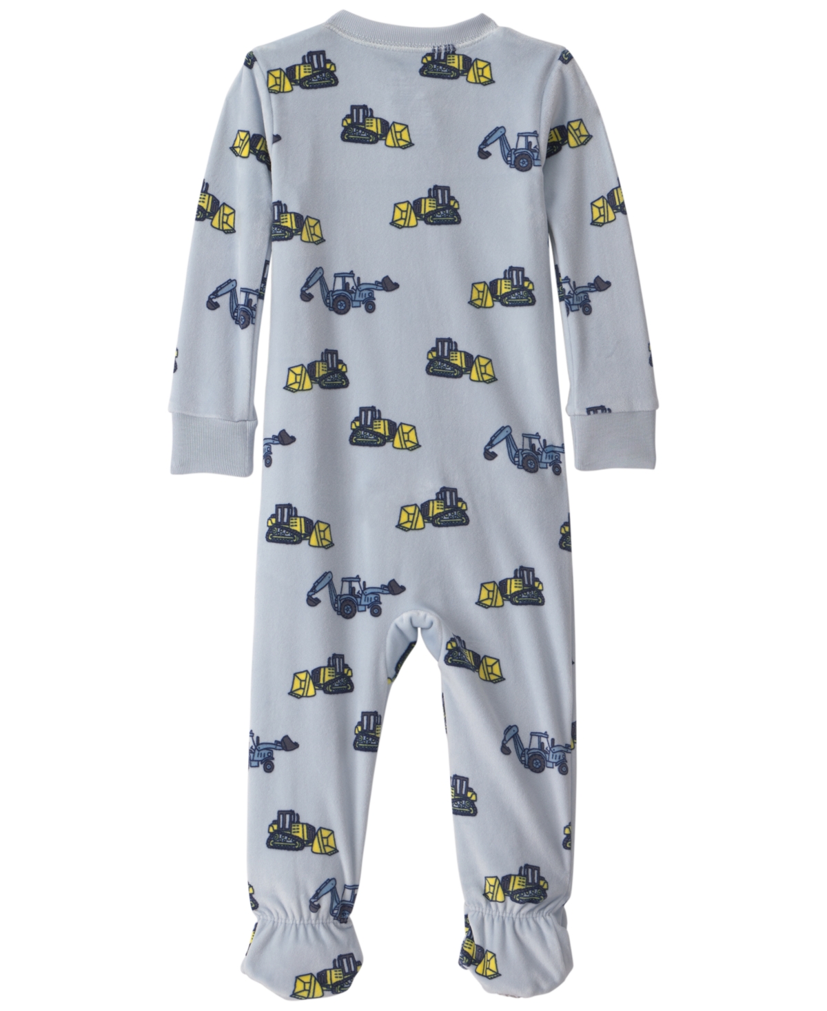 Carters Baby Boys' Construction 2-Way Zip Dream Plush Snug-Fit Footed Pajama