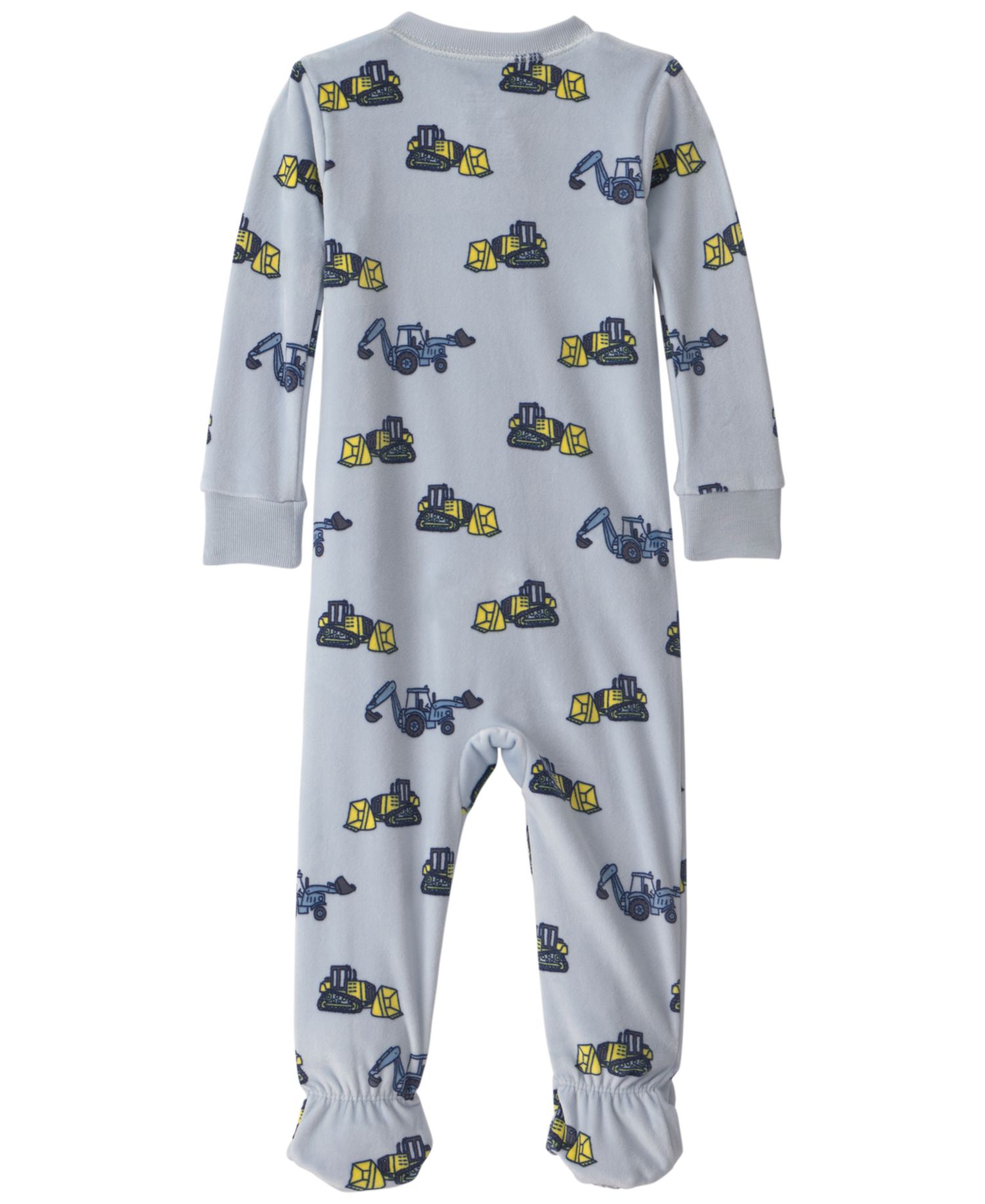 Carters Baby Boys' Construction 2-Way Zip Dream Plush Snug-Fit Footed Pajama
