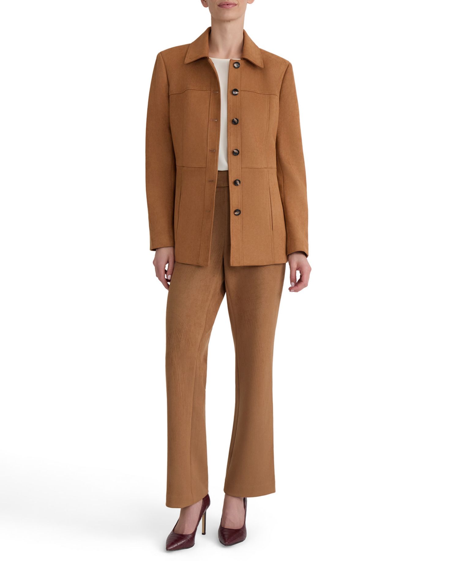 Women's Long-Sleeve Suede Jacket