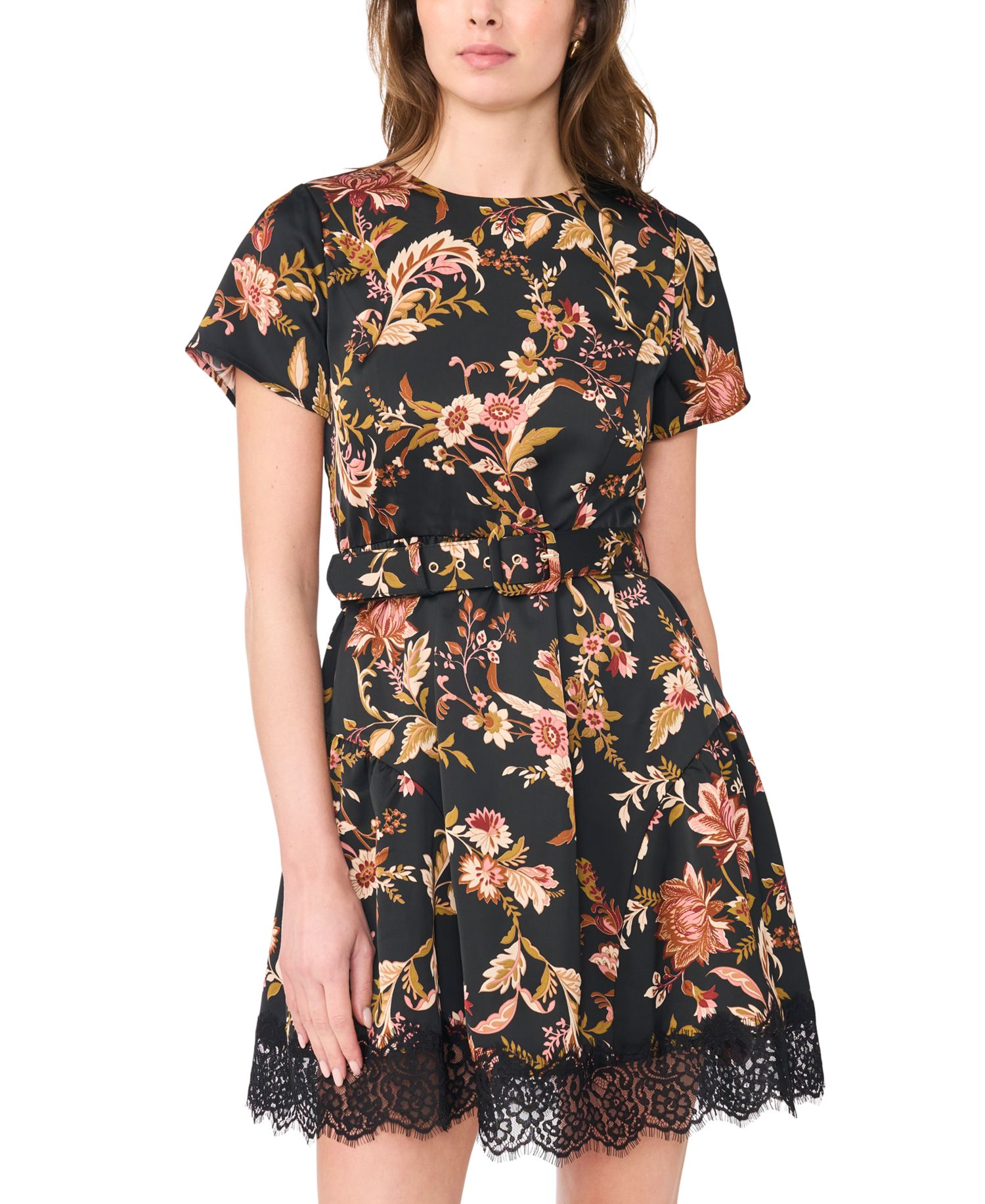 Women's Floral A-Line Mini Dress