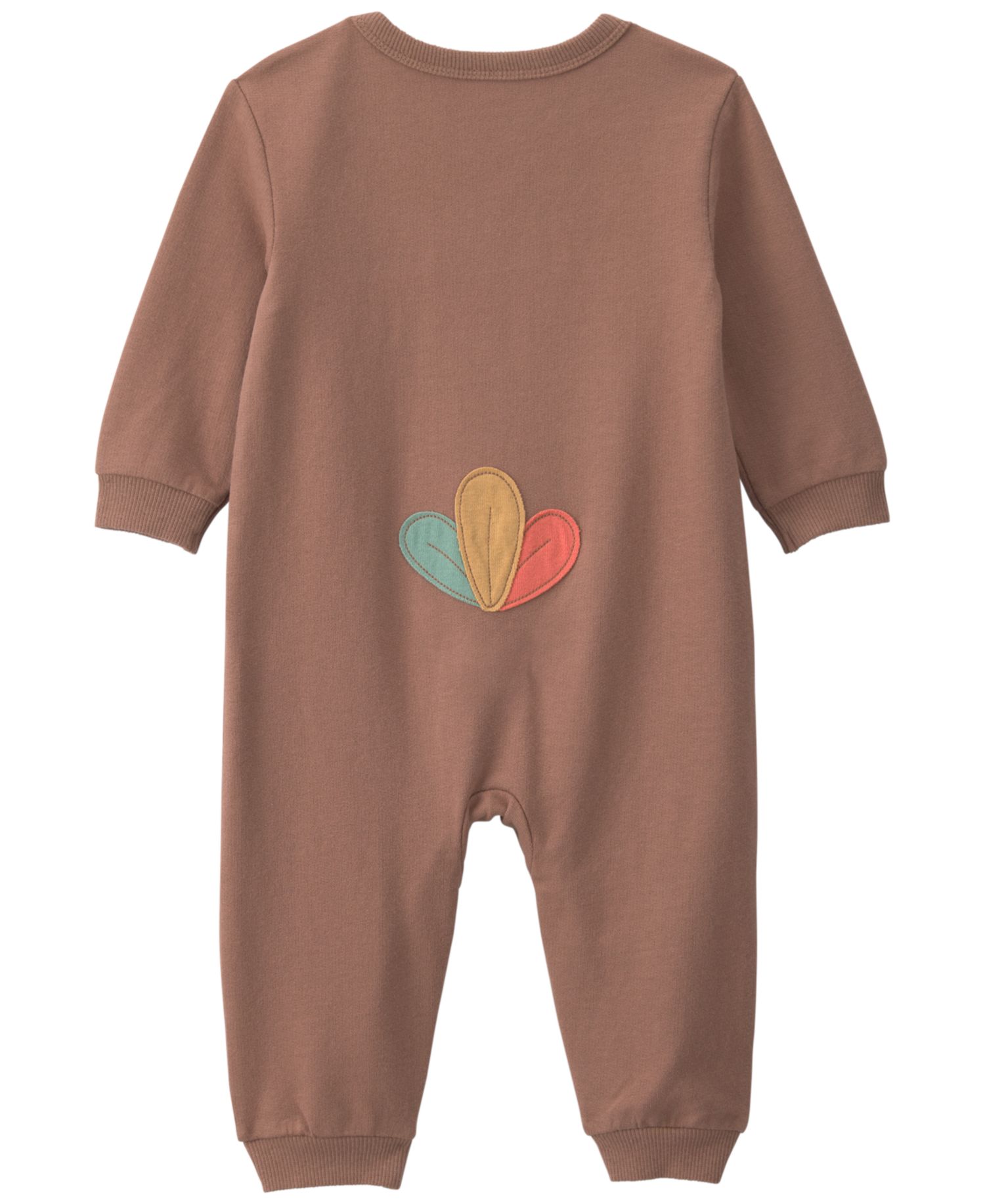 Baby Boys' and Baby Girls' Turkey Thanksgiving French Terry Long-Sleeve Jumpsuit