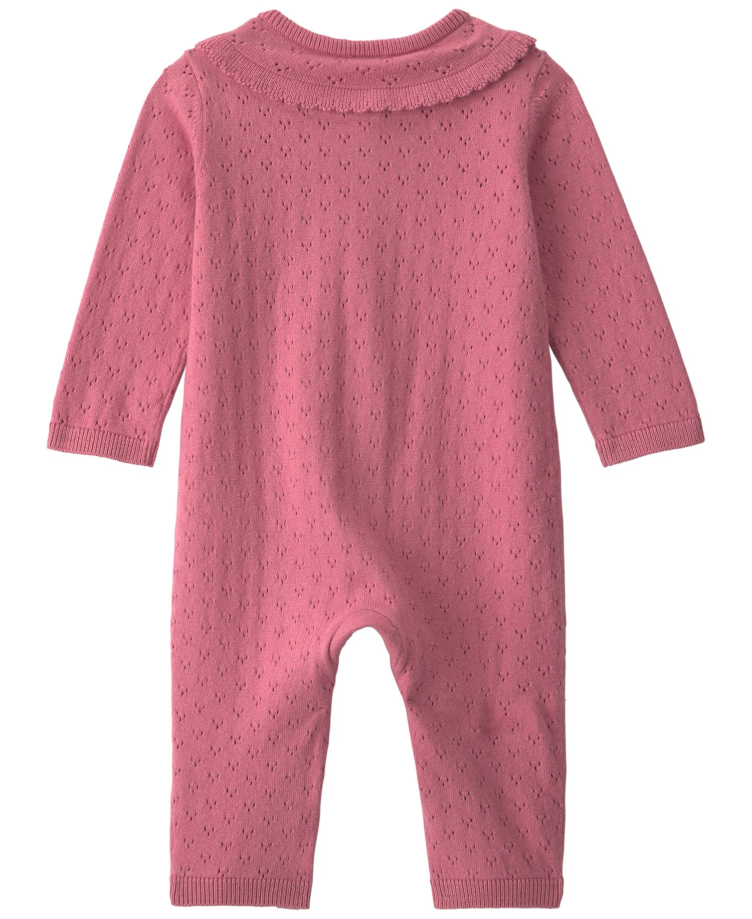 Baby Girls' Pointelle Long-Sleeve Jumpsuit