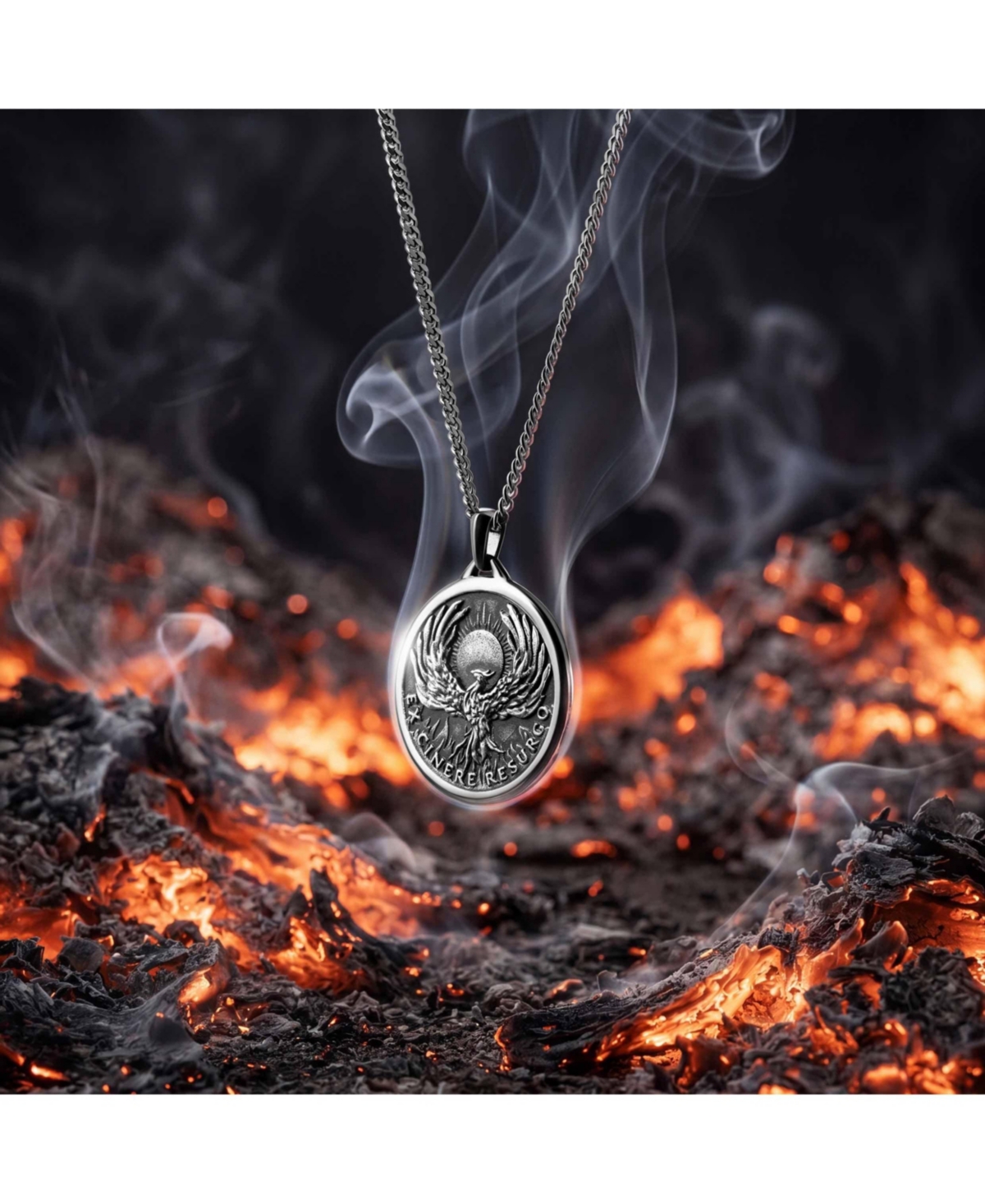 Vincero Men's Phoenix Pendant - Sterling Silver Necklace