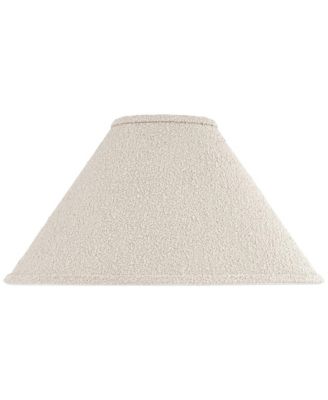 6" Top x 19" Bottom x 10" High x 10" Slant Lamp Shade Replacement Tapered Boucle Woven Fabric Spider Harp Finial