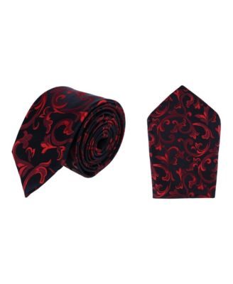 Men's Christian the Romantic Brocade Silk Necktie and Pocket Square Bundle