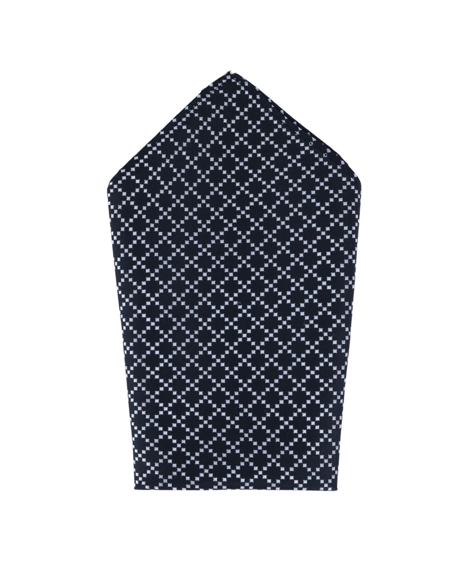 Men's Rowan Geometric Pattern Silk Necktie and Pocket Square Bundle