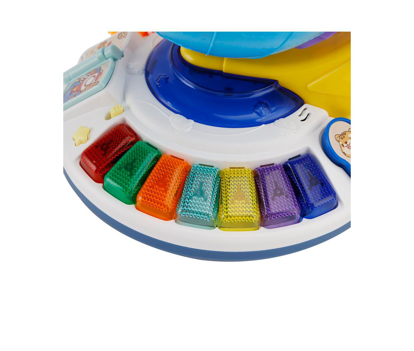 Детская игрушка Bruce & Shark 5-in-1 Interactive Globe with Light & Sound, Piano, Puzzle, Bead Maze Toy, цвет: Синий — фото 7