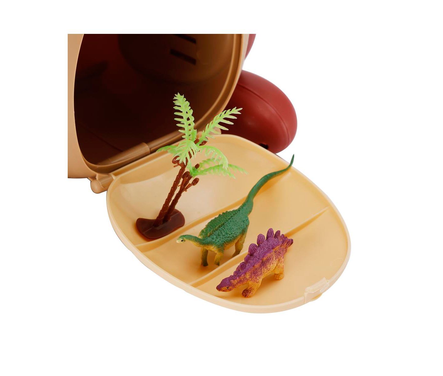 Детский игровой набор Bruce & Shark Dinosaur World Realistic T-Rex and Triceratops 41-Piece Playset, Ages 3+, цвет: Коричневый — фото 7