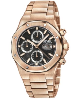 Men's Swiss Made Kingsgate Swiss Automatic IP Rose Stainless Steel Bracelet Watch
