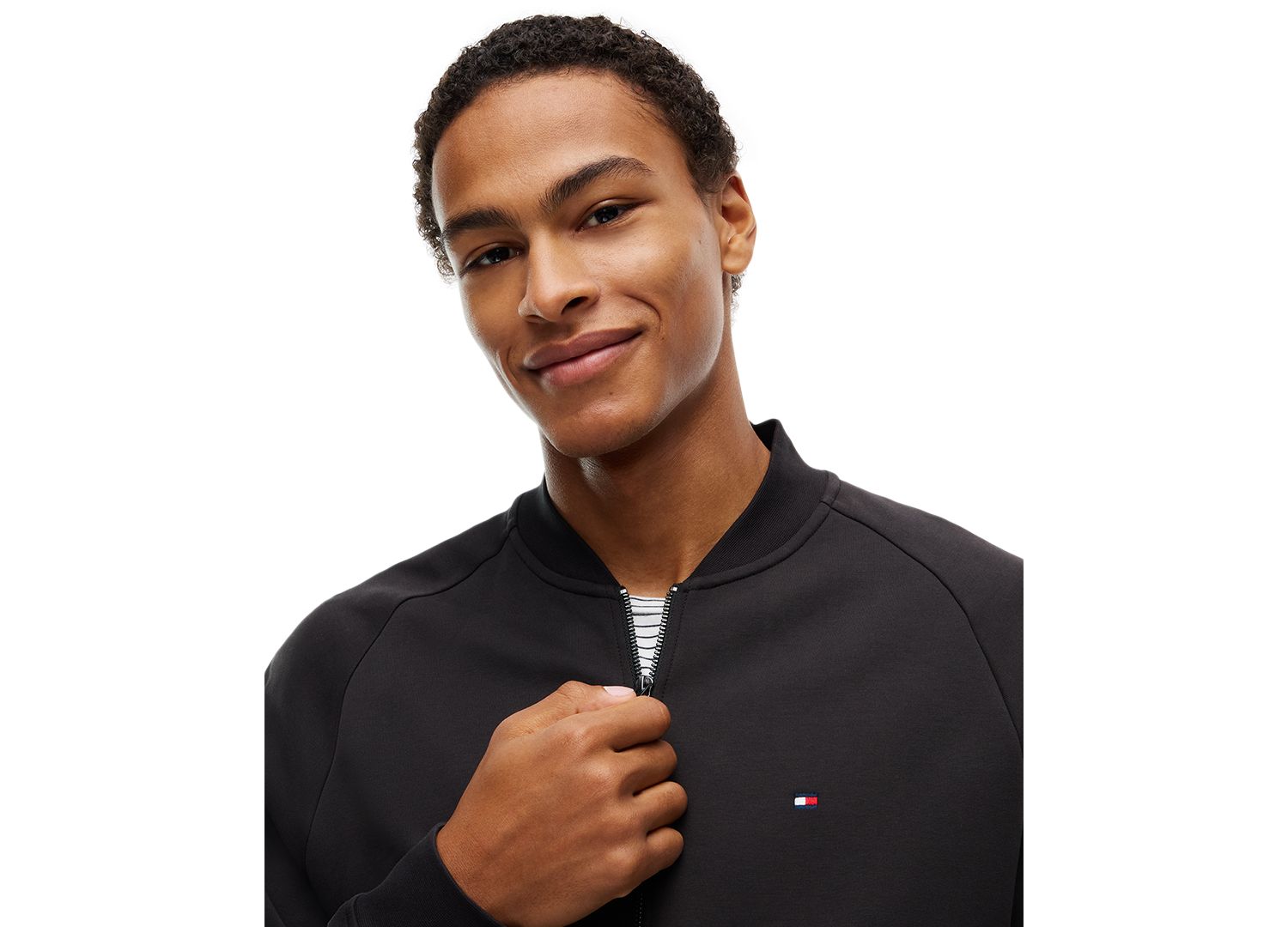 Men's Essential Intechno Full-Zip Knit Bomber Jacket