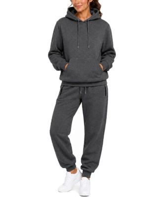Women's Studio JK Loose-Fit Fleece Pullover Hoodie and Sweatpants Set