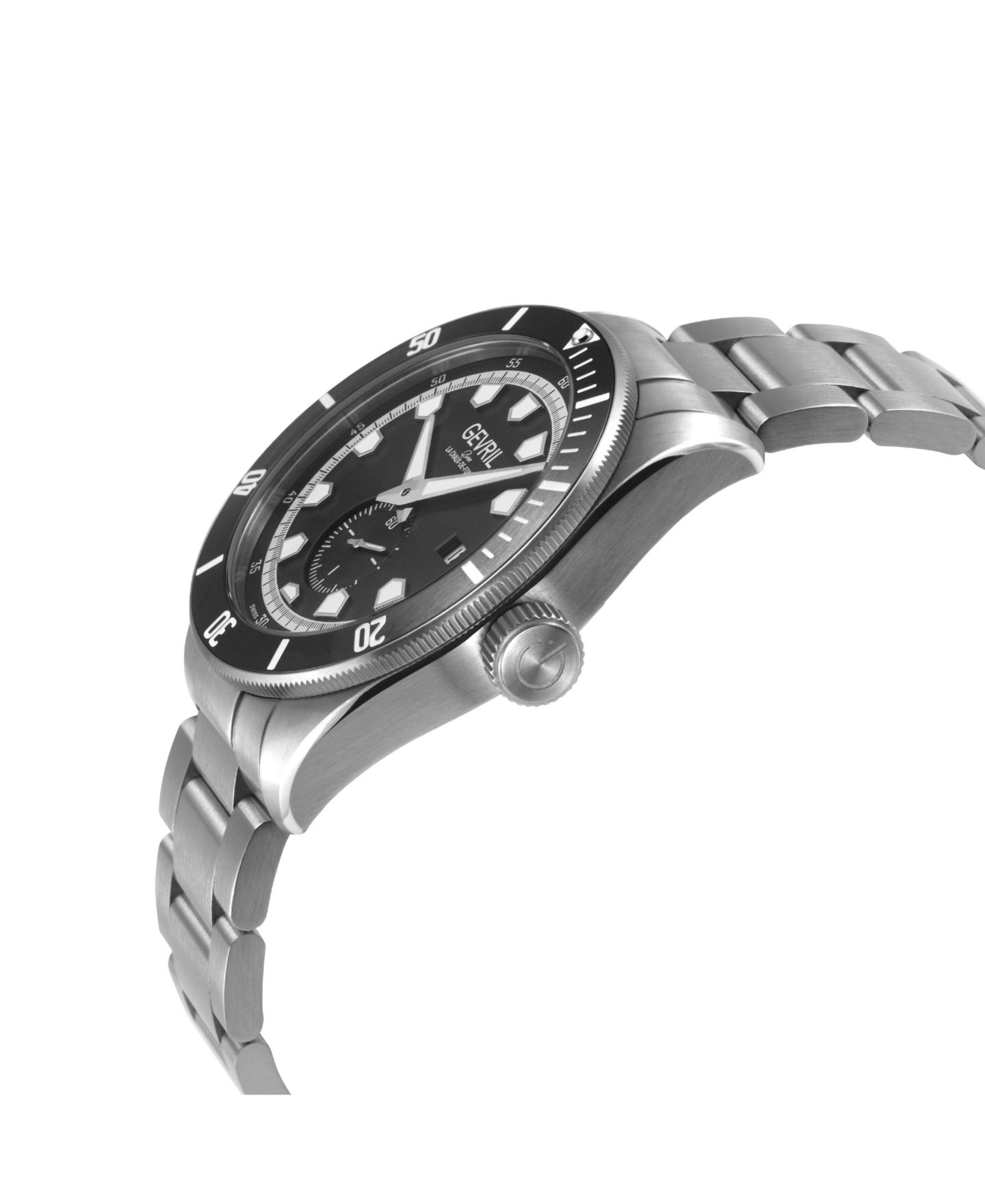 Мужские часы Gevril Swiss Made Yorkville Swiss Automatic Silver Stainless Steel Bracelet Watch — фото 3