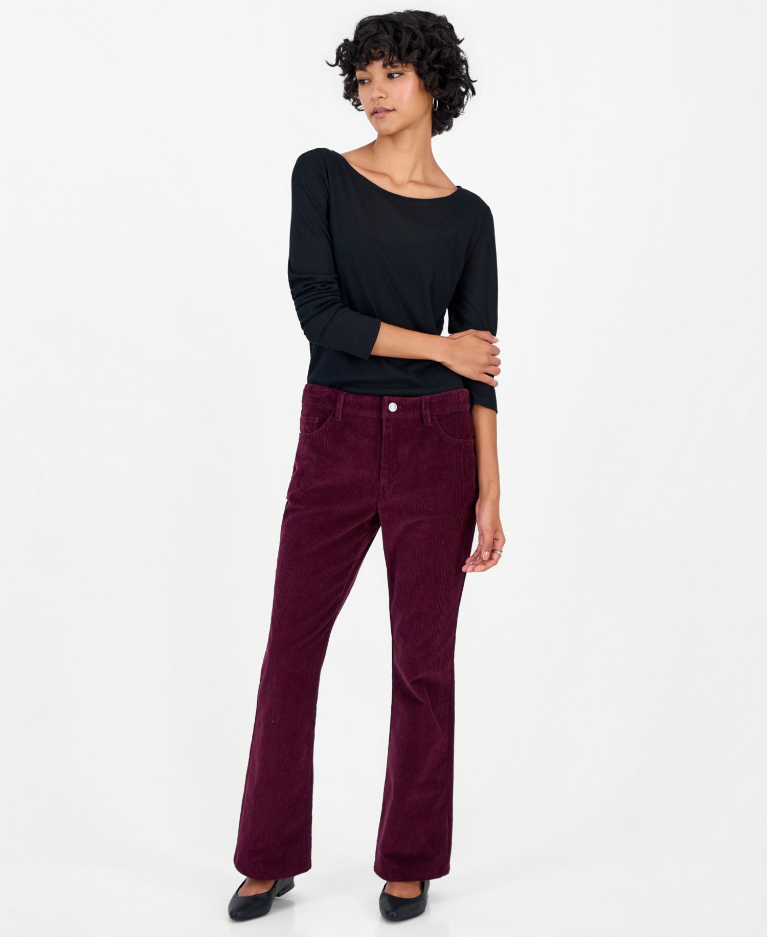Petite Corduroy Flare Pants