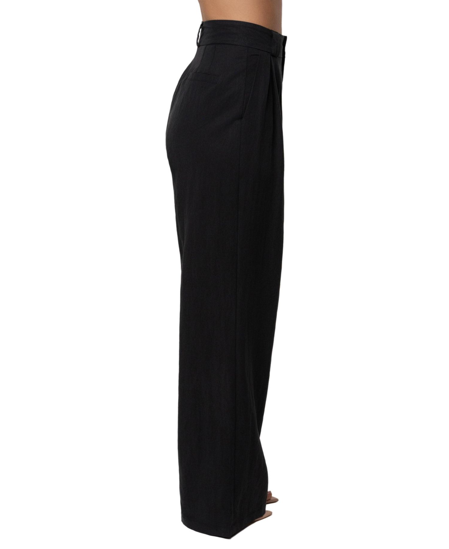 Women's High-Waist Wide-Leg Pleated Stay Ready Trouser