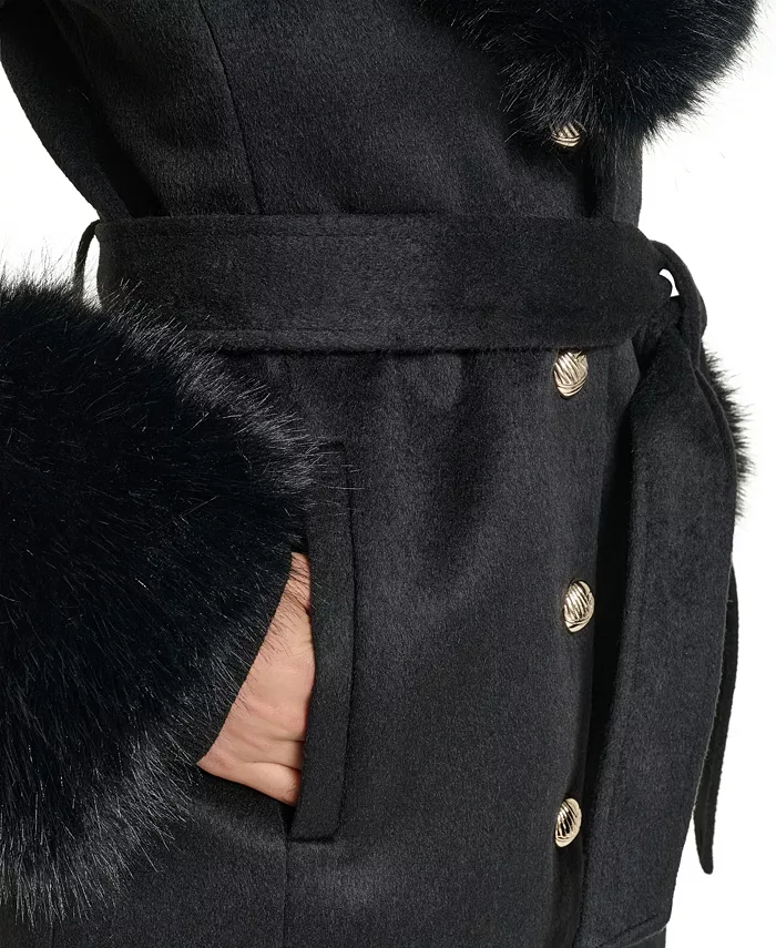 Women's Single-Breasted Long Wool-Blend Coat, Created for Macy's - thumbnail 4