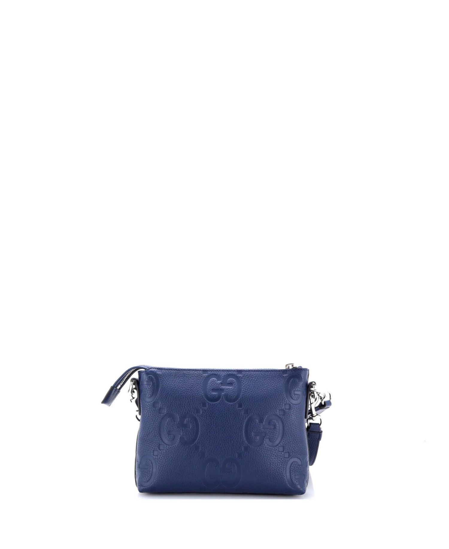 Small Zip Messenger Bag Jumbo GG Embossed Leather