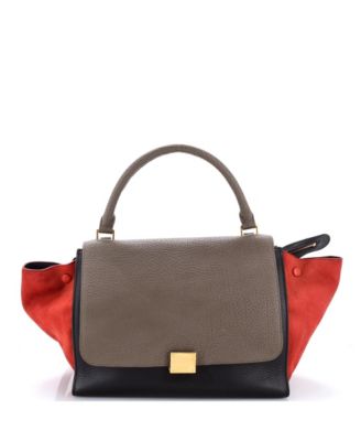 Medium Tricolor Trapeze Bag Leather
