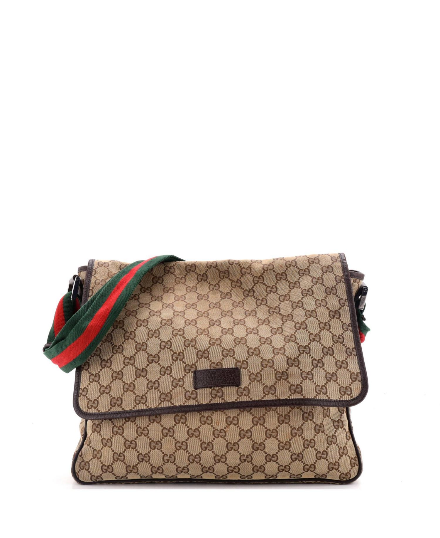 Medium Web Strap Flap Messenger GG Canvas
