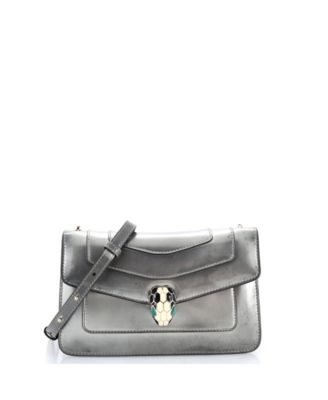 Small Serpenti Forever Shoulder Bag Metallic Leather