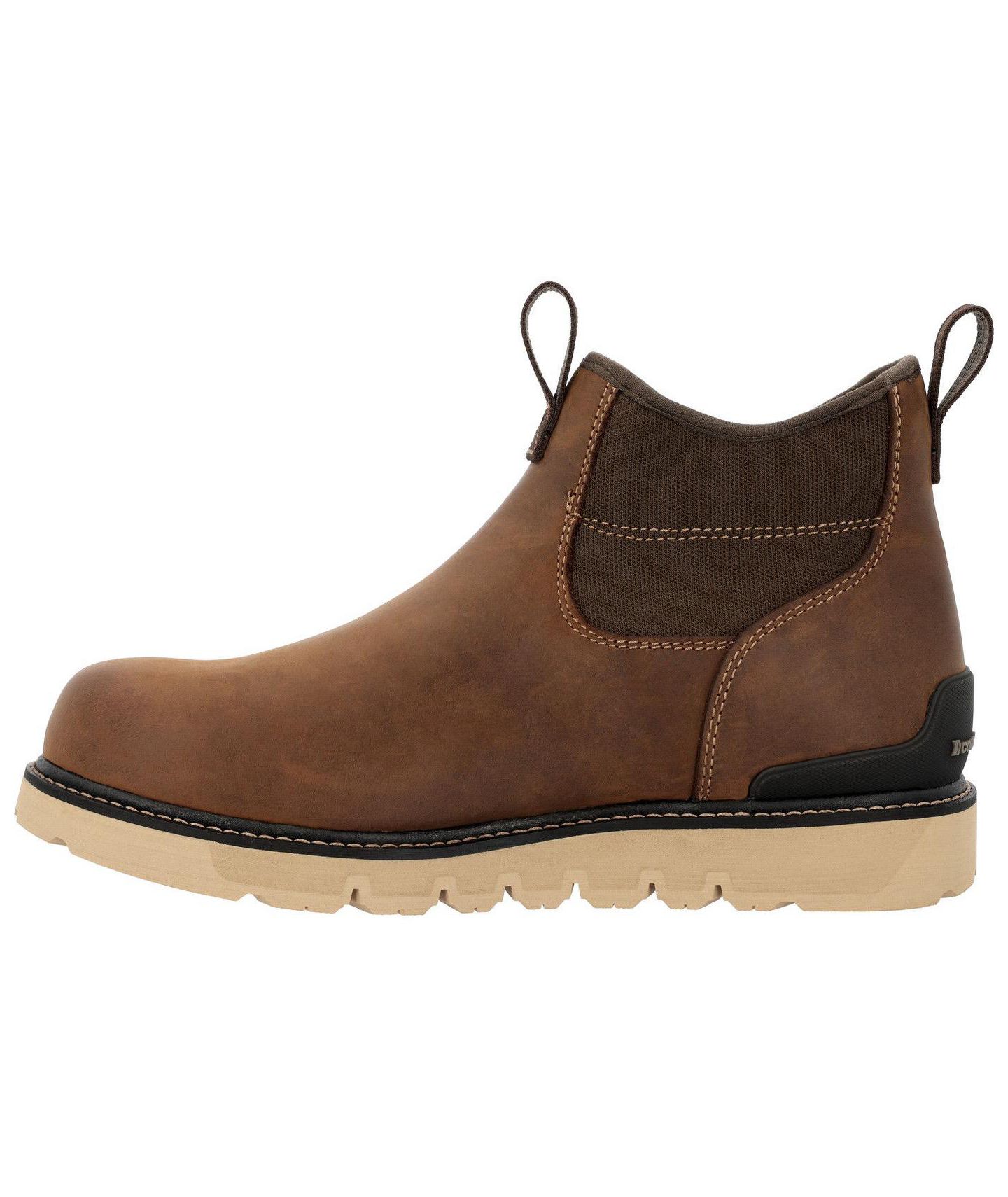 Мужские ботинки GEORGIA BOOT Carbon Flex Wedge Chelsea Work Boot, цвет: Коричневый — фото 3