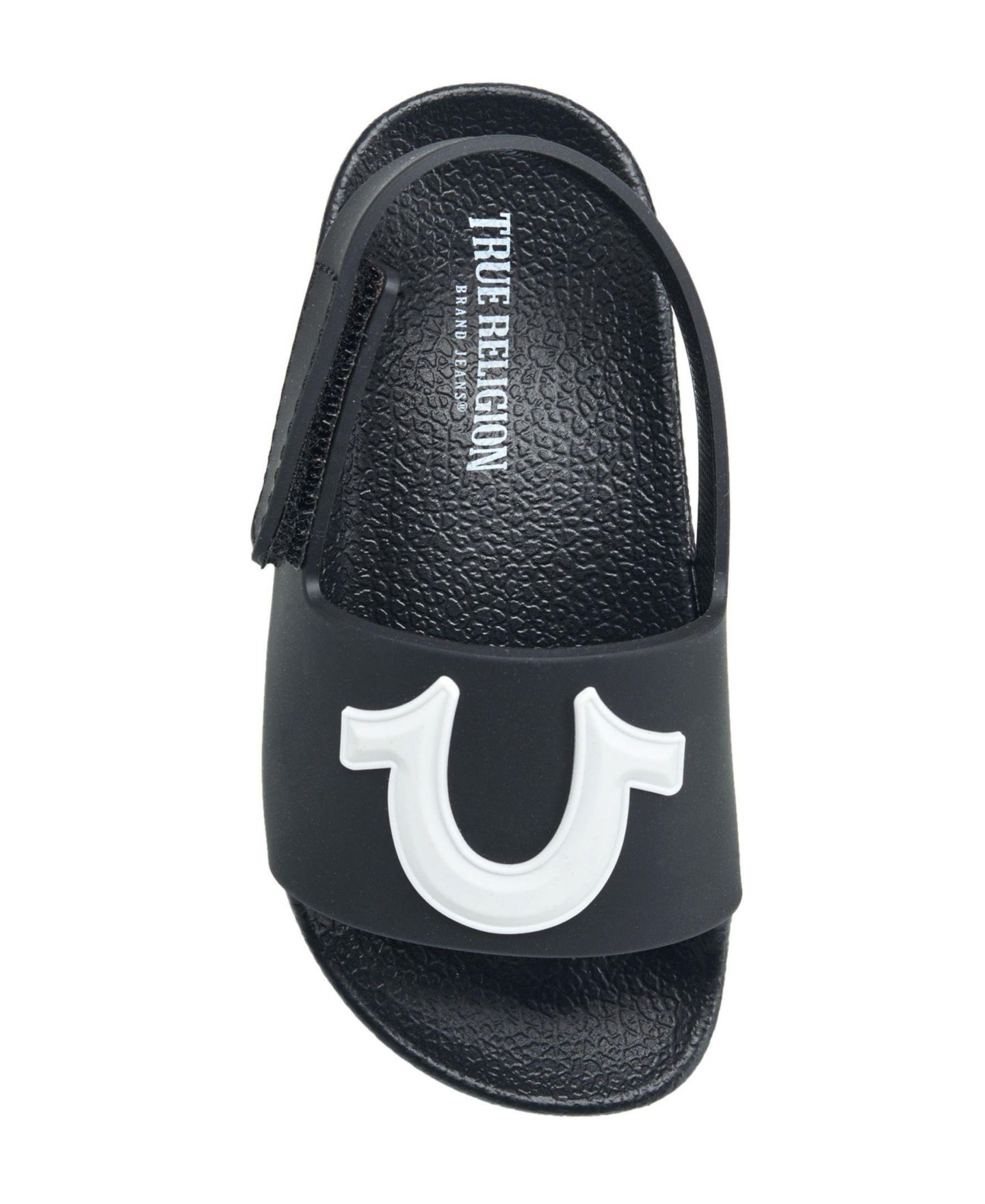 Сандалии True Religion 112 Horseshoe Logo Slide для мальчиков, цвет: Чёрный — фото 5