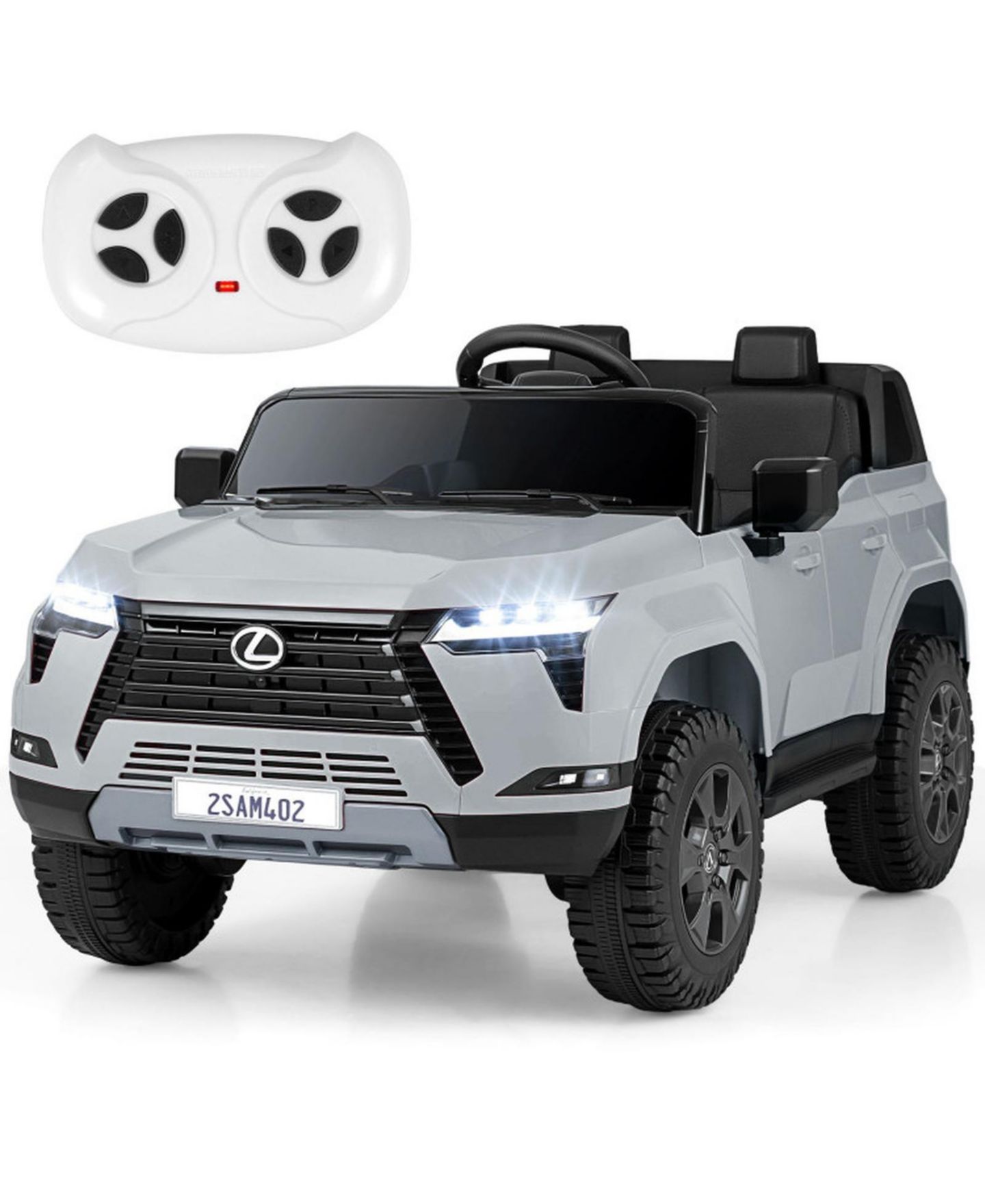 Детская игрушка SUGIFT 24V 4WD Electric Ride-On Car with Remote Control, 44.5"L x 27.5"W x 23.5"H, One Rider, Ages 3+, цвет: Серый — фото 10