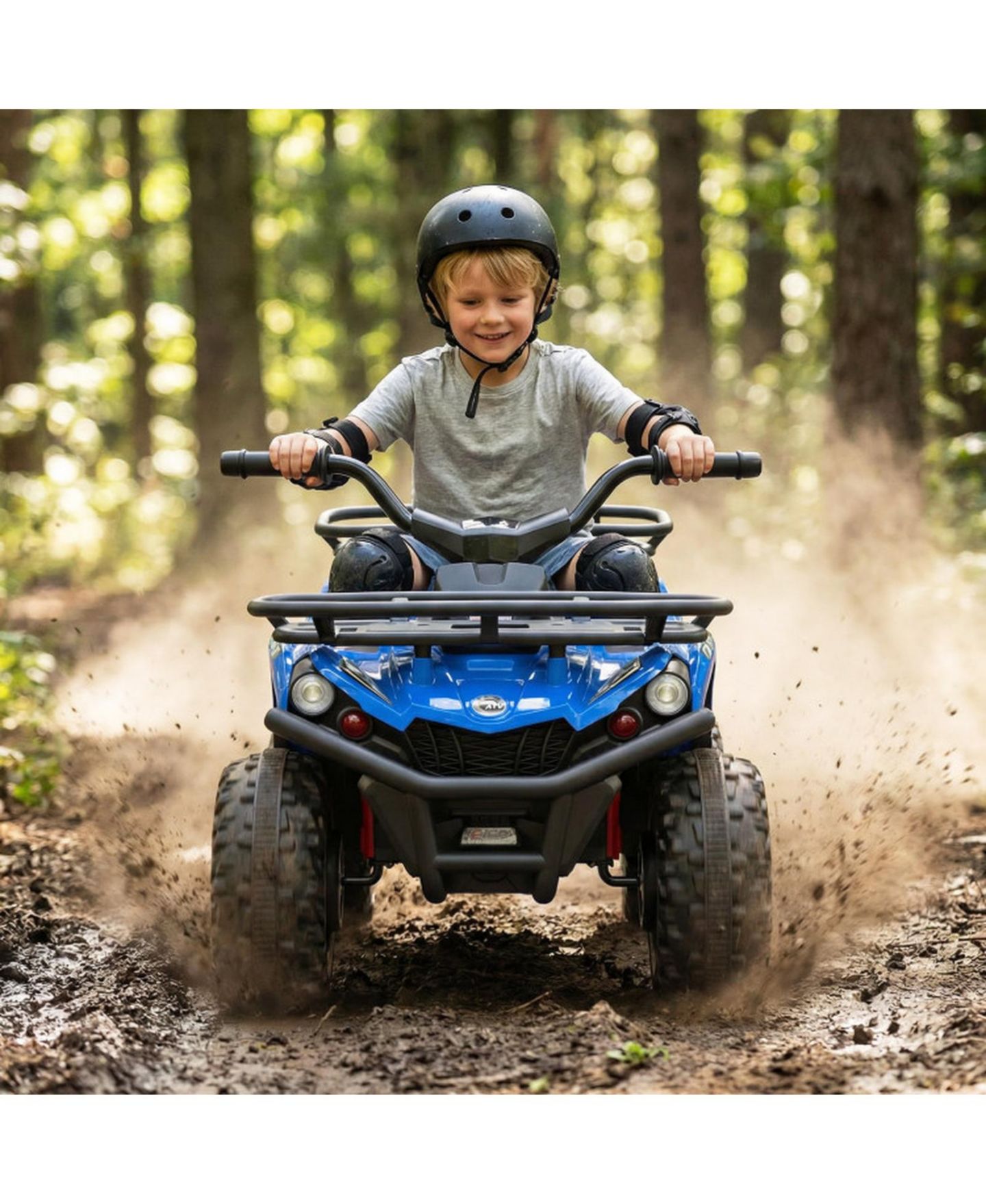Детская игрушка SUGIFT 24V Electric Ride-On Quad with LED Headlights, Ages 3-8, цвет: Синий — фото 2