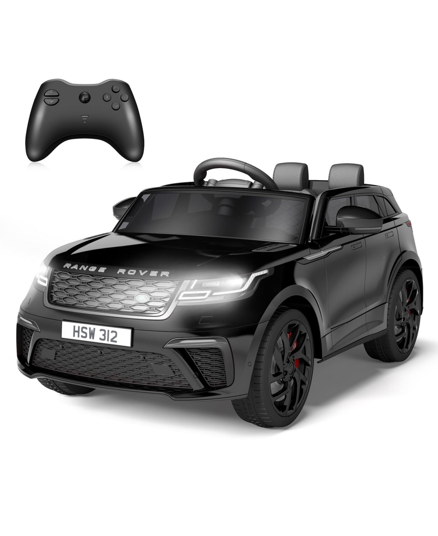 Детская игрушка homfan 12V Licensed Land Rover Remote-Control Ride-On Car with LED Lights, Two-Seater, Ages 3+, цвет: Чёрный — фото 1