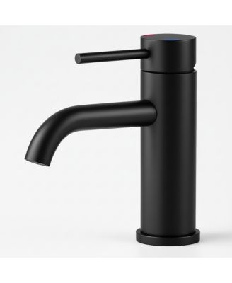 Single Handle Bathroom Faucet Lavatory Faucet Stainless Steel Single Hole Matte