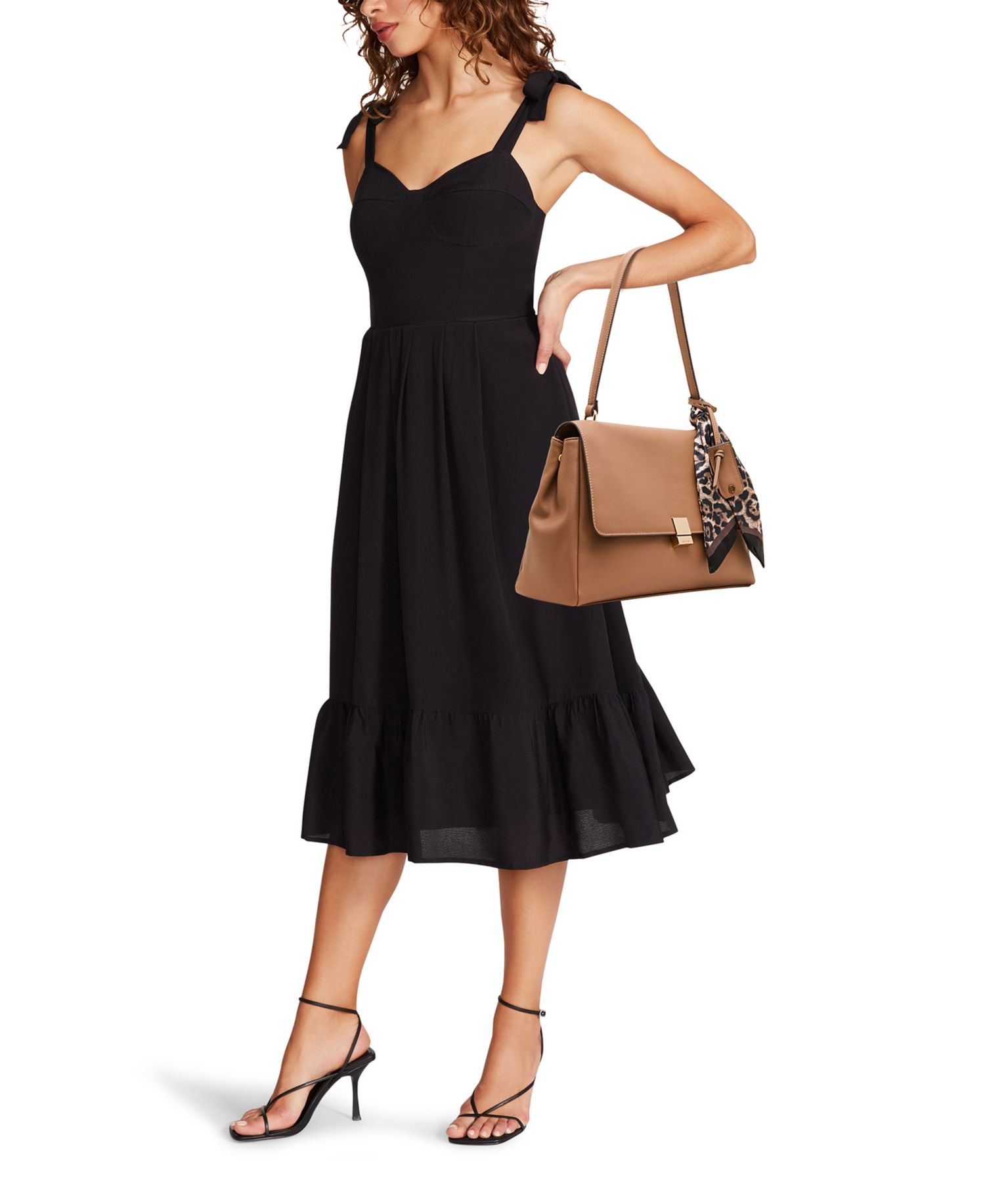 Flap with Scarf Medium Shoulder Handbag