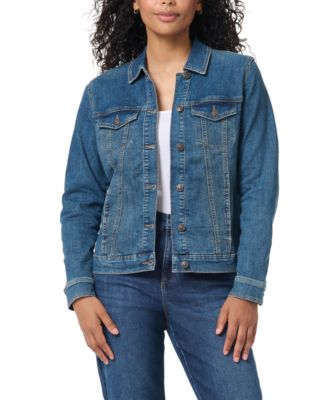 Women's Denim Point-Collar Slim Jacket