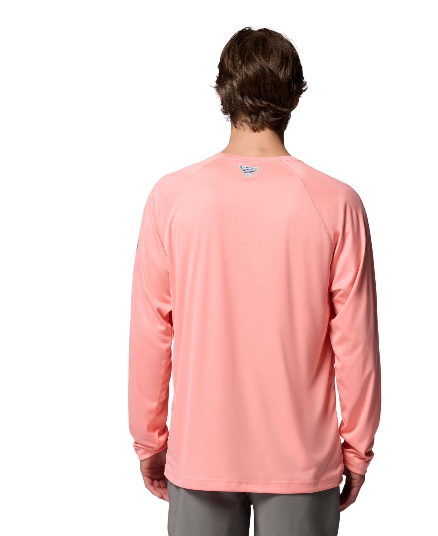 Мужская футболка Columbia Terminal Tackle Long-Sleeve T-Shirt, цвет: Сорбет / Металлический — фото 5