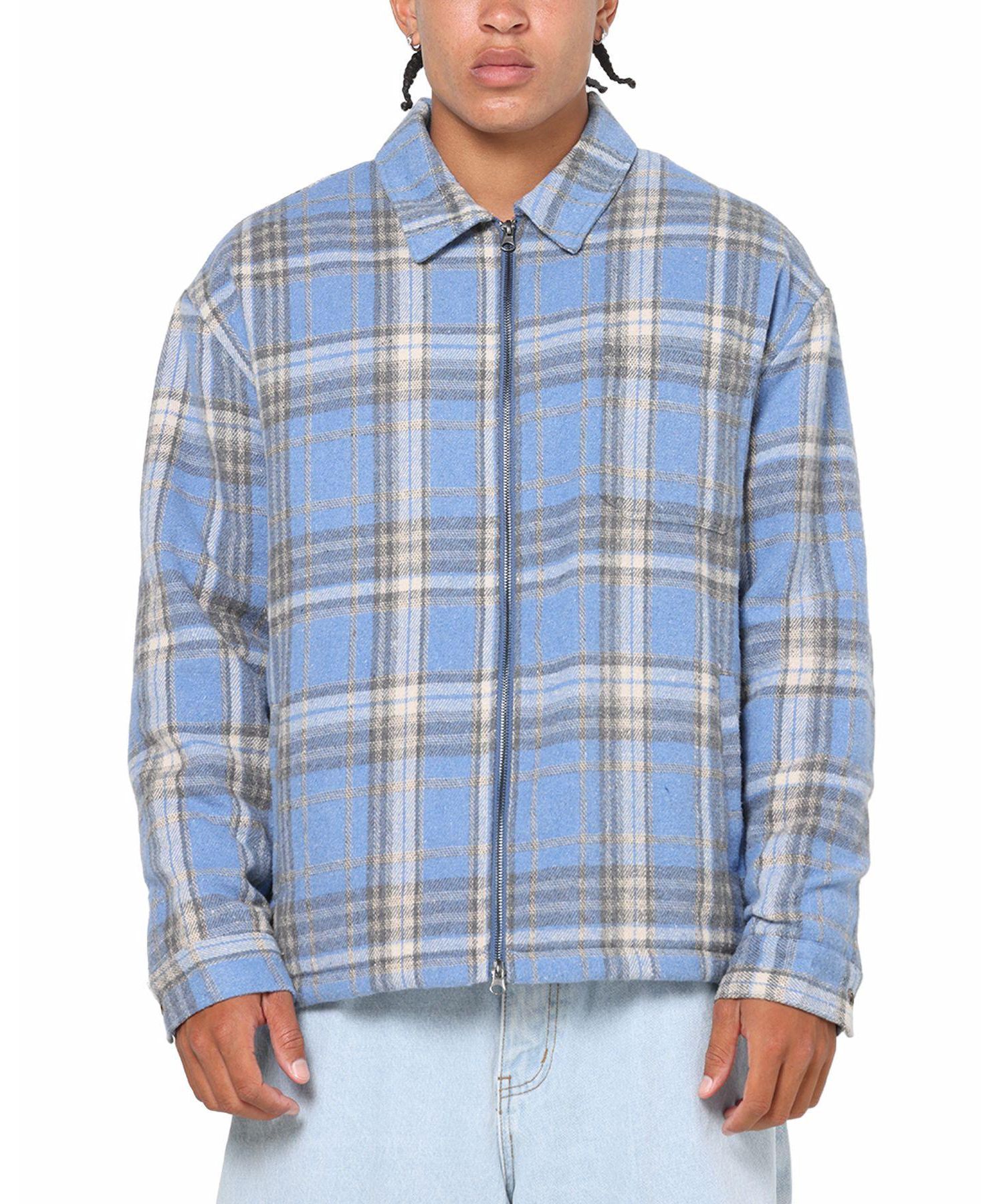 Men's Plaid Zip Jacket