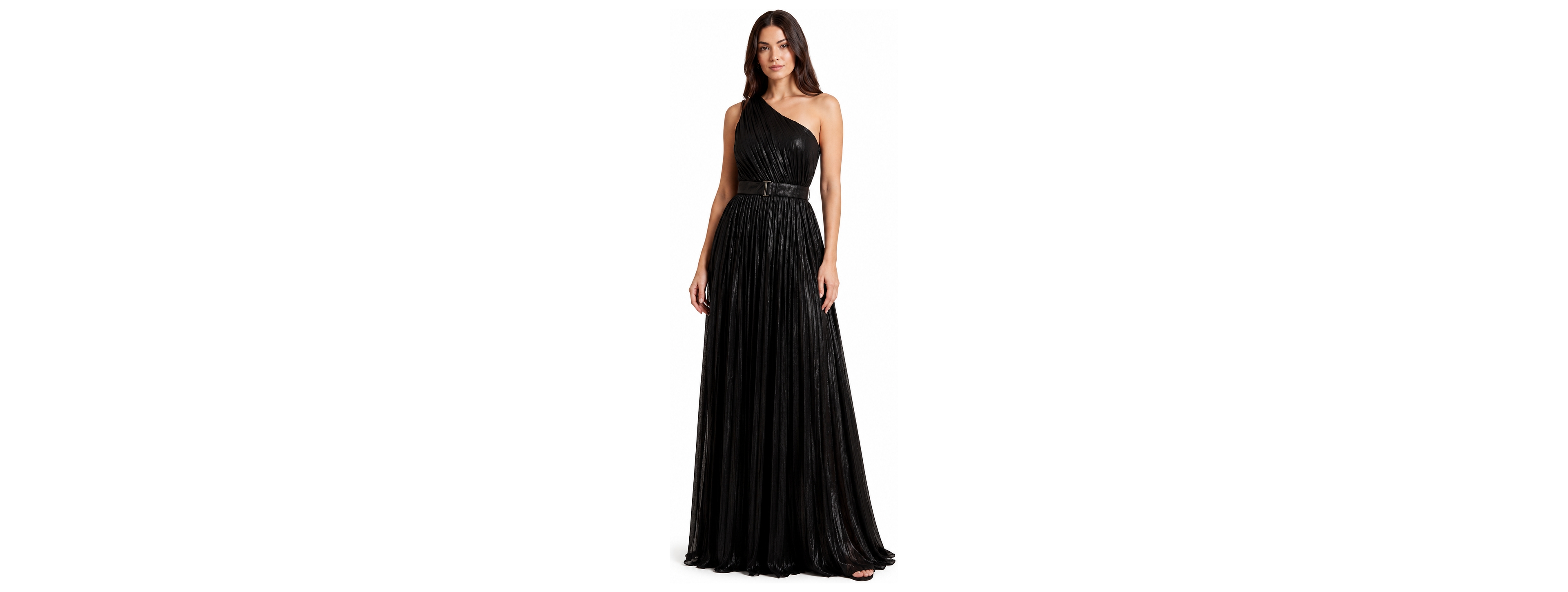 Lara Women's One Shoulder Metallic Dress