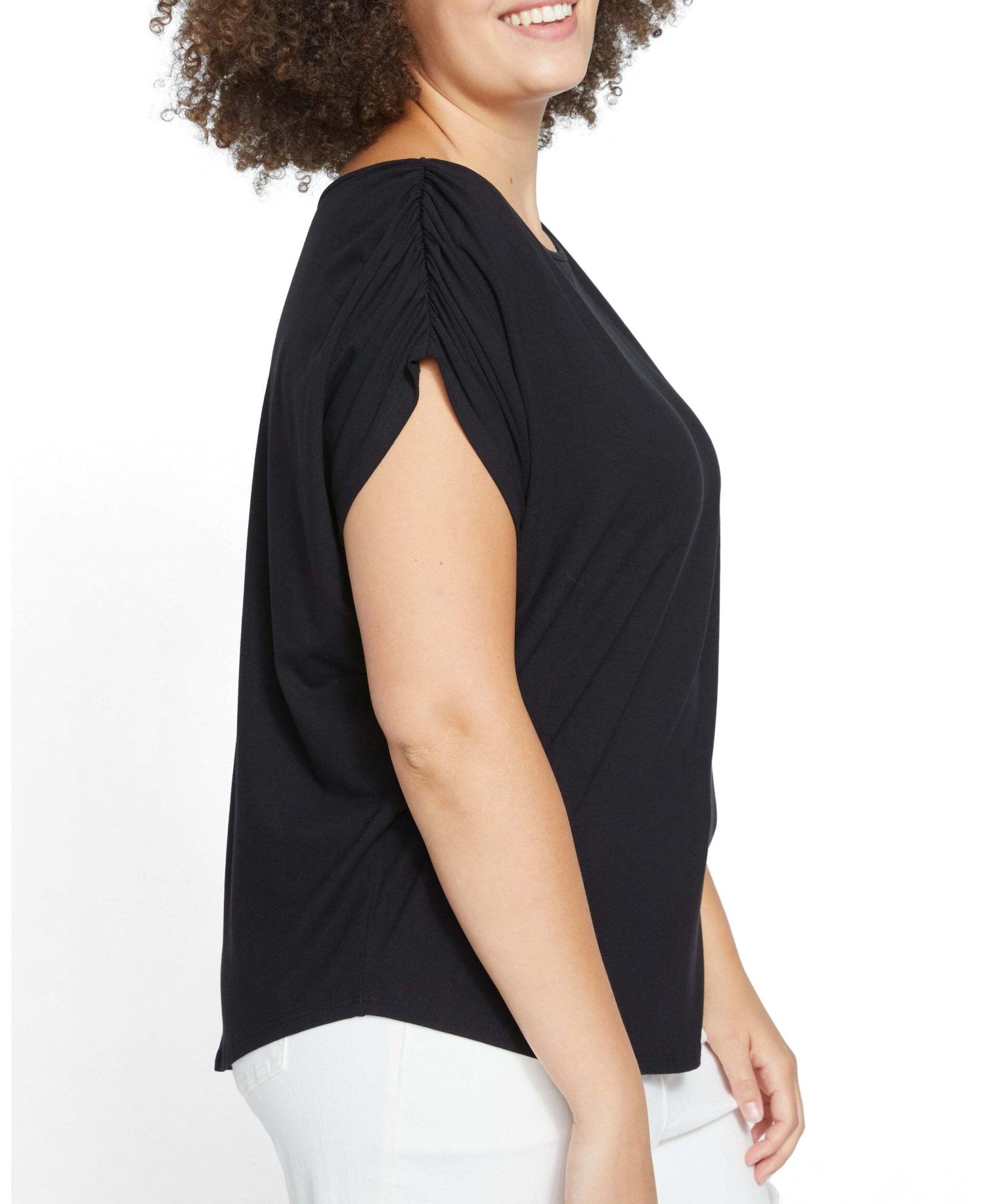 Plus Size Divine Jersey Gathered Tee