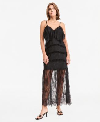 Women's V-Neck Lace Slip Dress