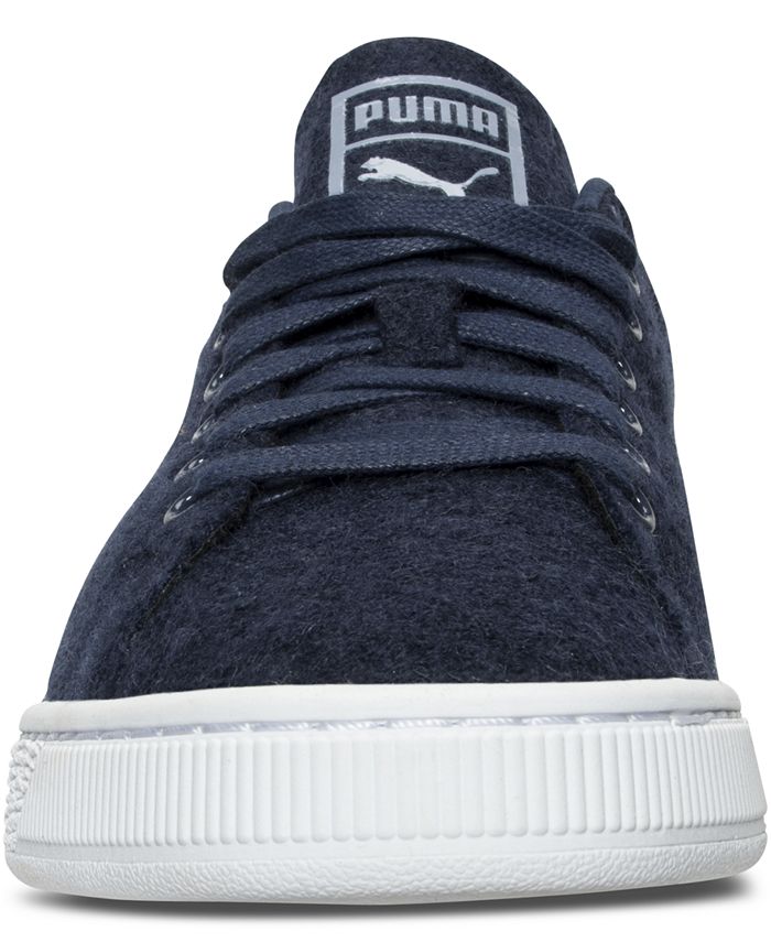 Puma Men's Basket Classic Embossed Wool Casual Sneakers from Finish ...