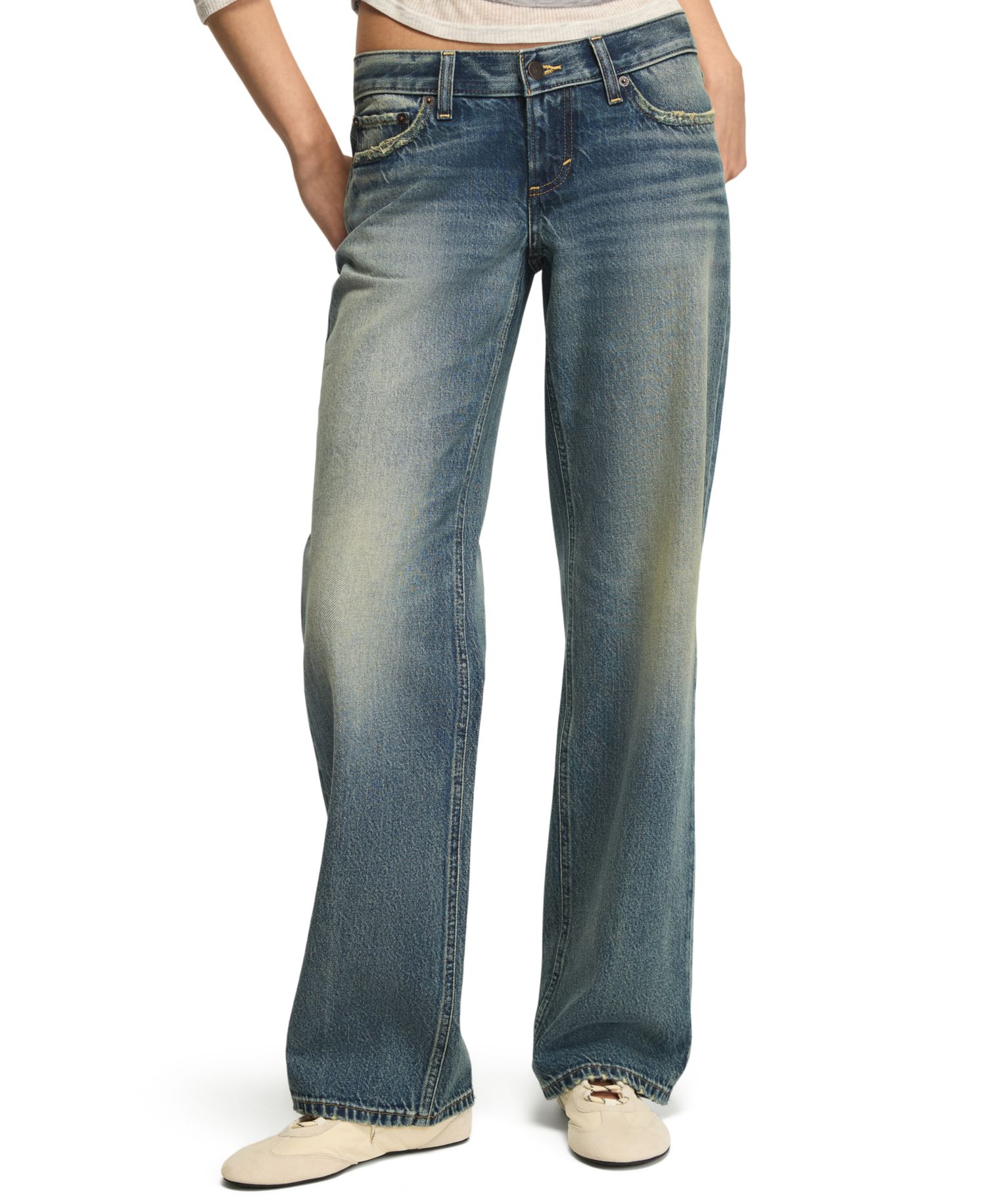 Women's Ultra Low Rise Baggy Jeans