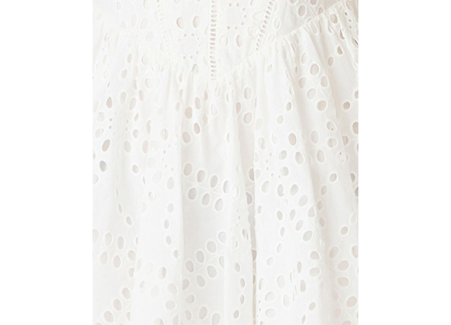 Women's Eyelet Puff-Sleeve Square-Neck Dress