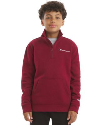Boys' 8-20 Quarter-Zip Logo Sweatshirt