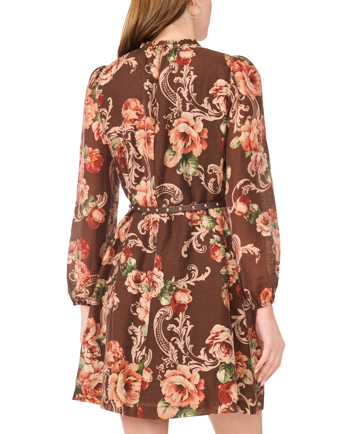Msk Women's Floral-Print Ruffle Dress