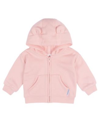Baby 0M-24M Neutral Zip Front Sweatshirt, Artic Wolf