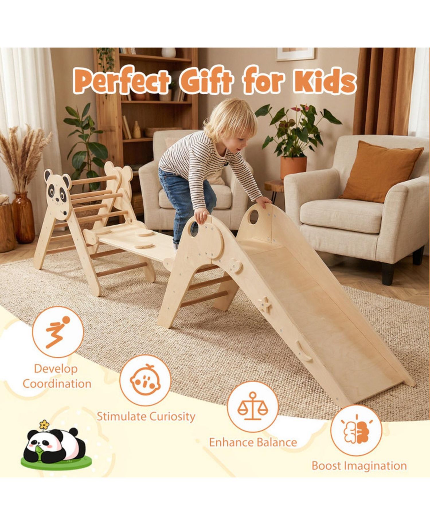 Montessori Foldable Climbing Triangle Set, 3-Piece