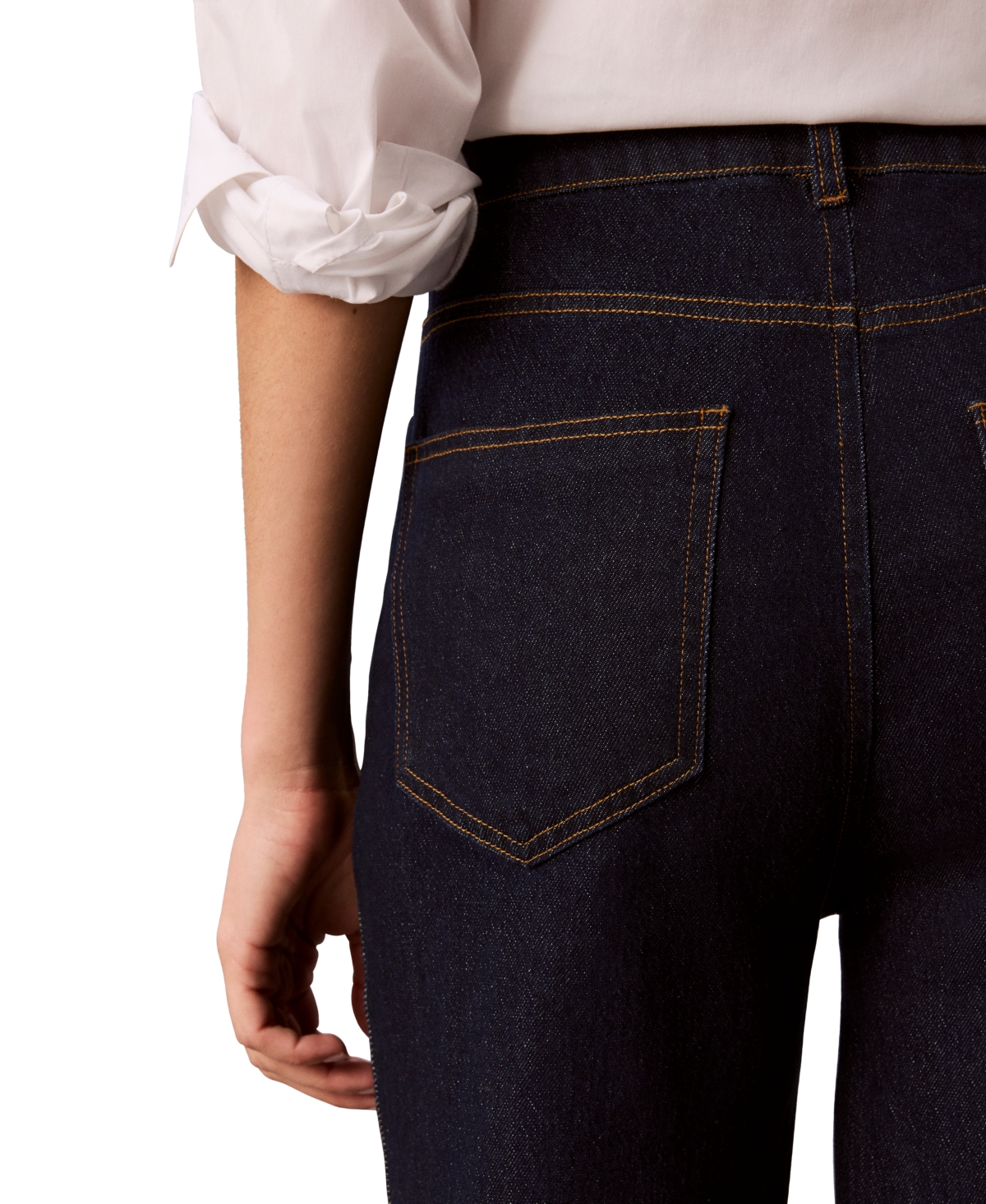 Calvin Klein Women's High-Rise Wide-Leg Flare Jeans