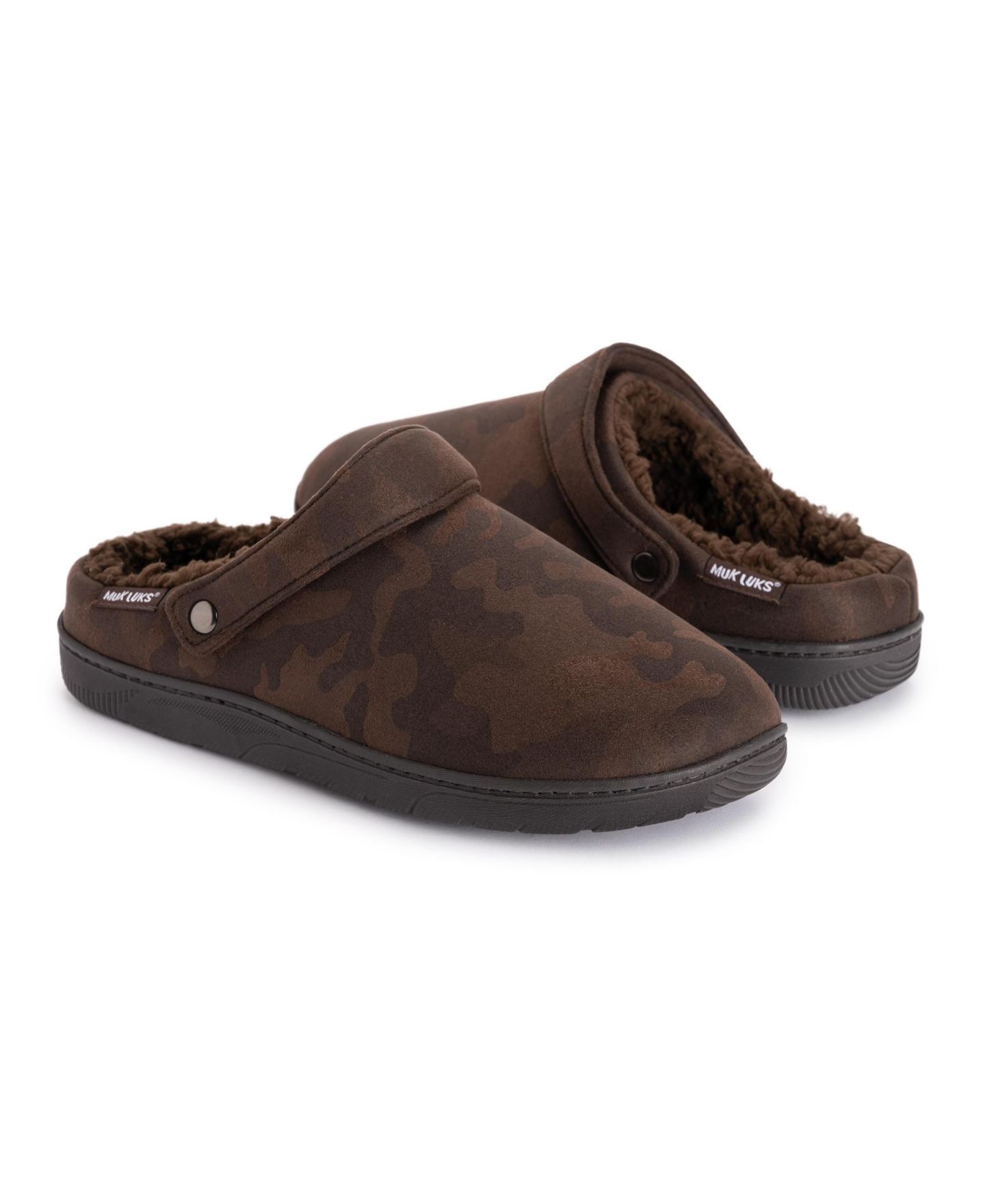 Мужские сабо MUK LUKS Keanu Convertible Clog Slippers, цвет: Коричневый камуфляжный — фото 9