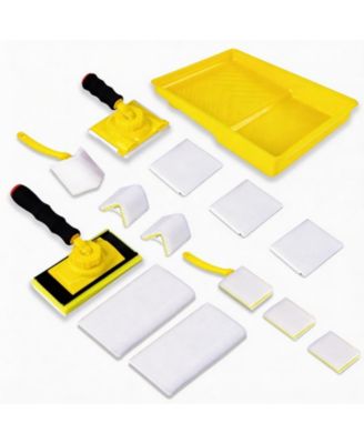 Wall Edger Tool Kit Trim Pads Rotating Handle Tray Set