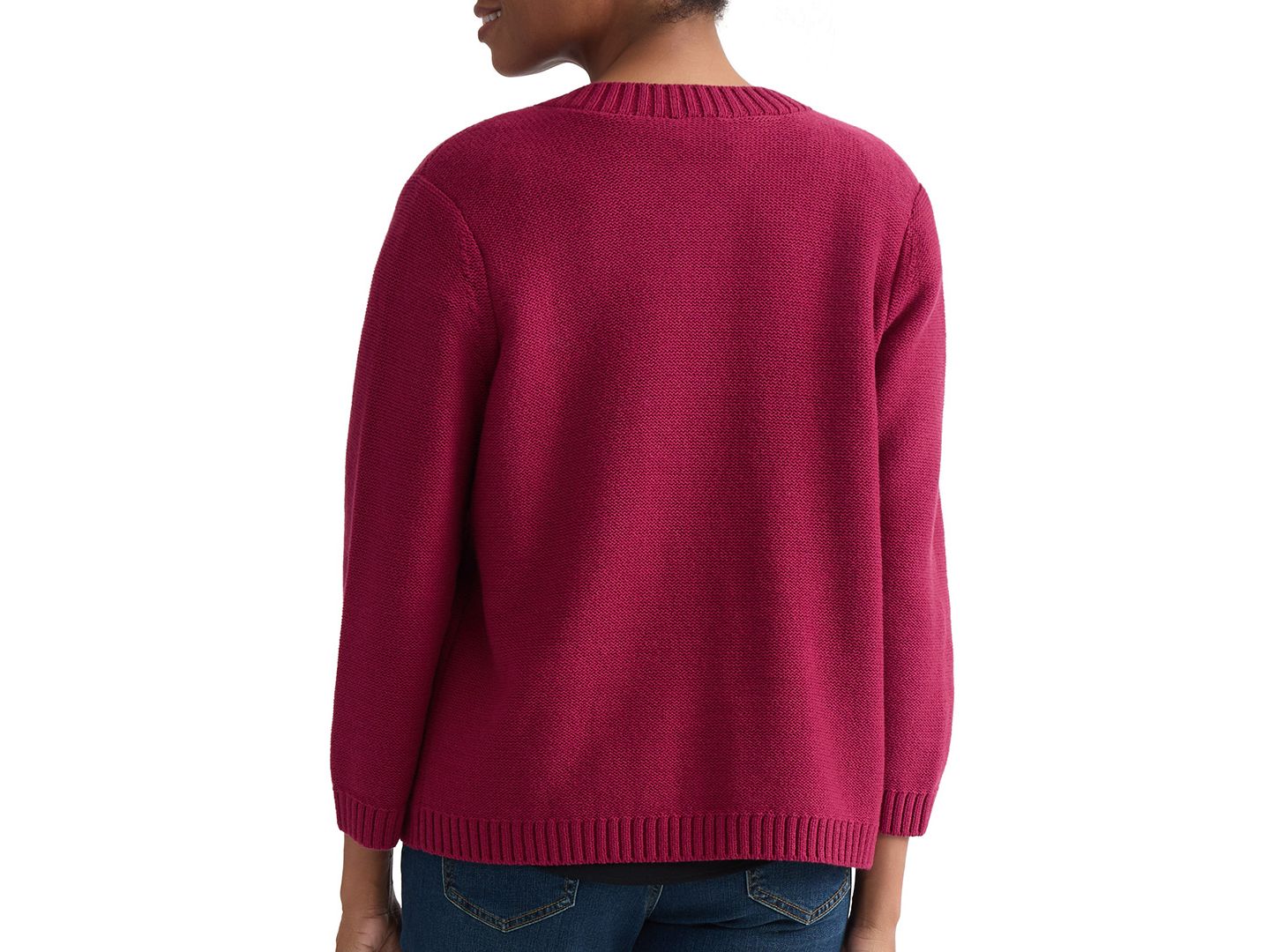 Женский кардиган Jones New York Petite Pocket Detail, цвет: Ягодный красный — фото 5