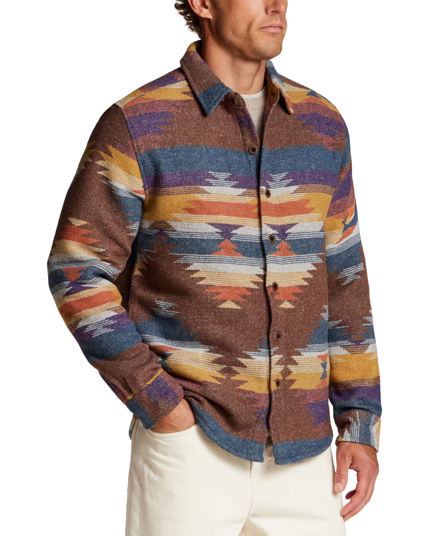 Men's Unlined Southwest Shirt Jacket