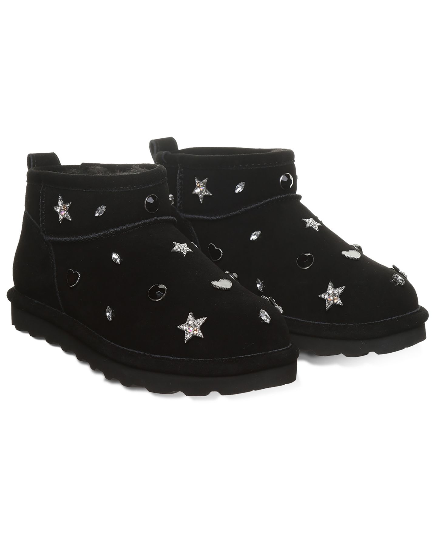Женские ботинки Bearpaw Shorty Nova Studded Pull-On Ankle Booties, цвет: Чёрный — фото 8
