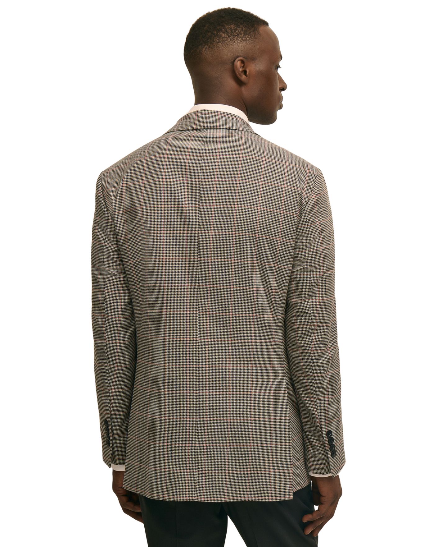 Мужской пиджак Brooks Brothers Classic-Fit Stretch Two-Button Blazer, цвет: Бежевый / В клетку — фото 2